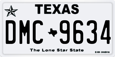 TX license plate DMC9634