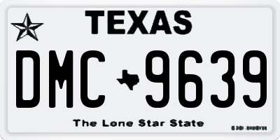 TX license plate DMC9639