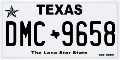 TX license plate DMC9658