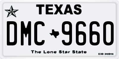 TX license plate DMC9660