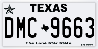 TX license plate DMC9663