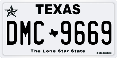 TX license plate DMC9669