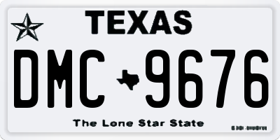 TX license plate DMC9676