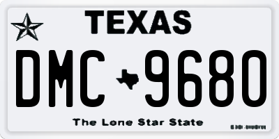 TX license plate DMC9680