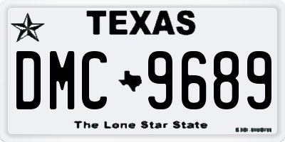 TX license plate DMC9689