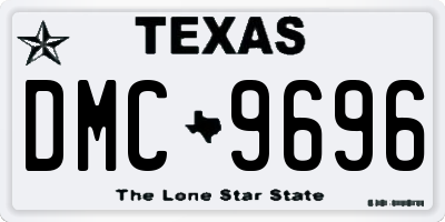 TX license plate DMC9696