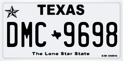 TX license plate DMC9698