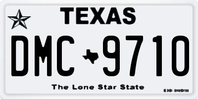 TX license plate DMC9710