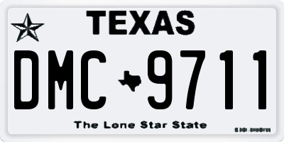 TX license plate DMC9711