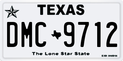 TX license plate DMC9712