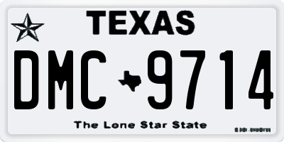 TX license plate DMC9714