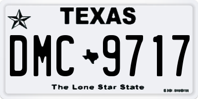 TX license plate DMC9717