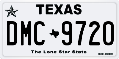 TX license plate DMC9720