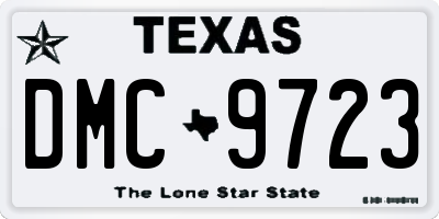 TX license plate DMC9723