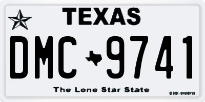 TX license plate DMC9741
