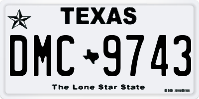 TX license plate DMC9743