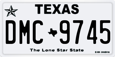 TX license plate DMC9745