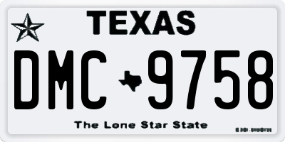 TX license plate DMC9758