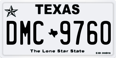 TX license plate DMC9760