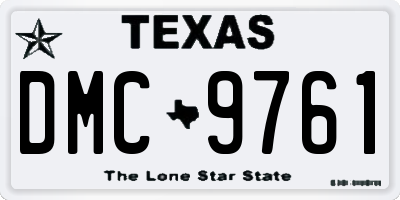 TX license plate DMC9761
