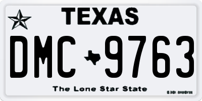 TX license plate DMC9763