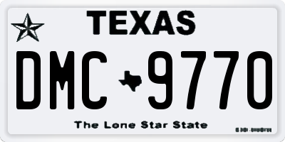 TX license plate DMC9770