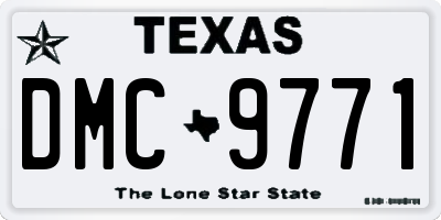 TX license plate DMC9771