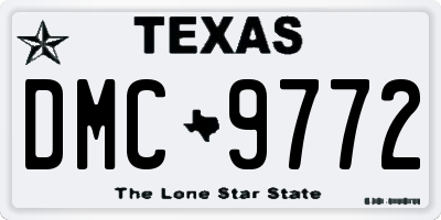 TX license plate DMC9772