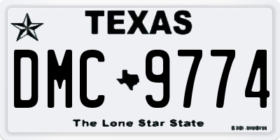 TX license plate DMC9774