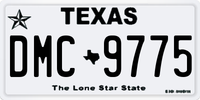 TX license plate DMC9775