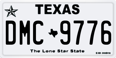 TX license plate DMC9776