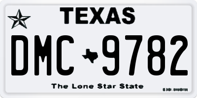 TX license plate DMC9782