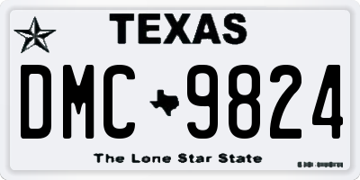 TX license plate DMC9824