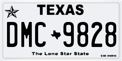 TX license plate DMC9828