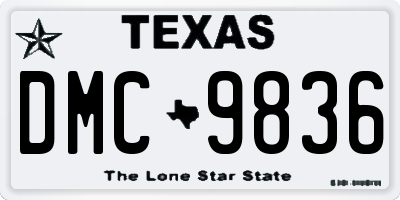 TX license plate DMC9836