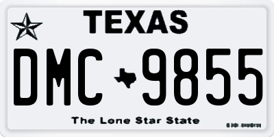 TX license plate DMC9855