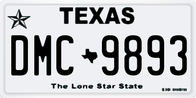 TX license plate DMC9893