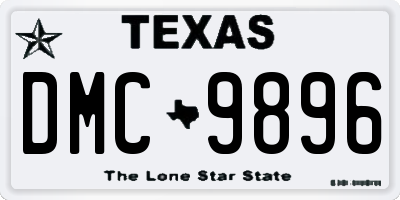 TX license plate DMC9896