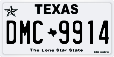 TX license plate DMC9914