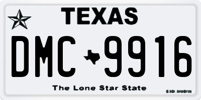 TX license plate DMC9916