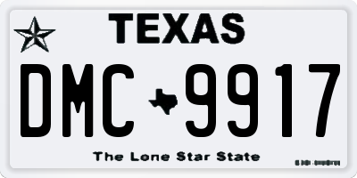 TX license plate DMC9917