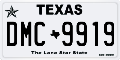 TX license plate DMC9919