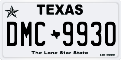 TX license plate DMC9930