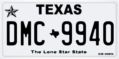 TX license plate DMC9940