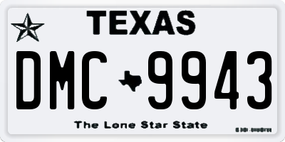 TX license plate DMC9943