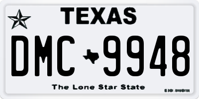 TX license plate DMC9948