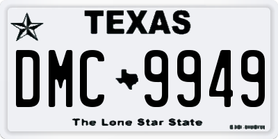 TX license plate DMC9949
