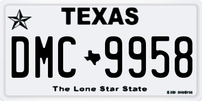 TX license plate DMC9958