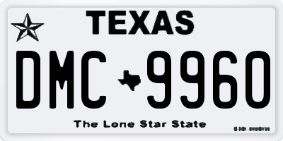 TX license plate DMC9960
