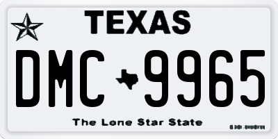 TX license plate DMC9965
